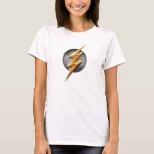 T-shirt Ligue de la justice  Symbole Flash Metallic Bolt