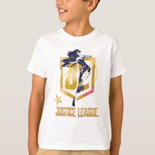 T-shirt Ligue de la justice Wonwoman JL Logo Pop Art