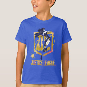 T-shirt Ligue de la justice  Wonwoman JL Logo Pop Art