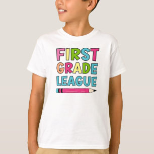 T-shirt Ligue de première année colorée Retour à l'école