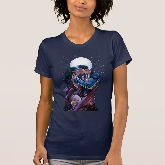 T-shirt Ligue Justice #12 Wonder Woman & Superman Kiss (Devant)