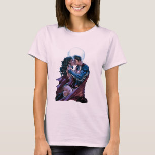 T-shirt Ligue Justice #12 Wonder Woman & Superman Kiss
