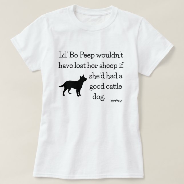 T-shirt Lil BO piaulent et chiens de bétail - HerdNerd (Design devant)