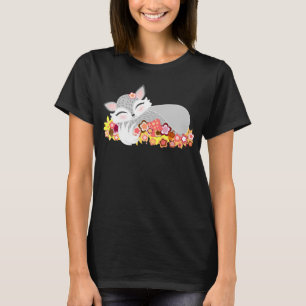 T-shirt Lil Foxie argenté CUB - Fox mignon de bébé de