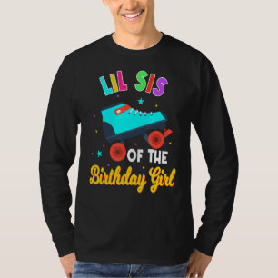 T-shirt Lil Sis Of The Birthday Girl Roller Skates Patinag