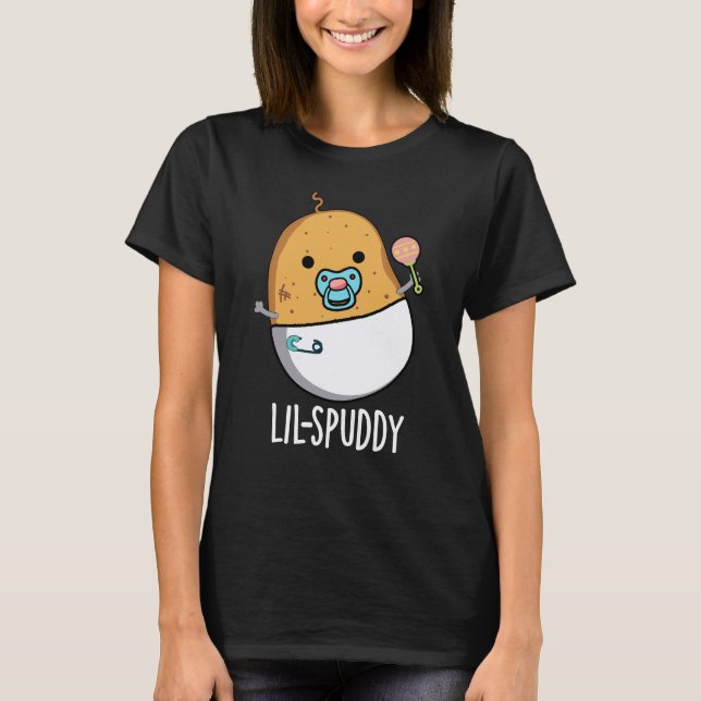 T-shirt Lil-spuddy Funny Potato Pun Dark BG (Devant)