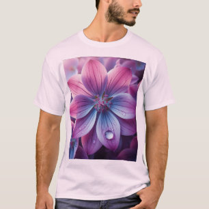 T-shirt Lilac Floral violet et rose