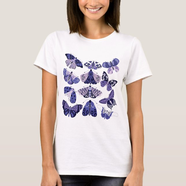 T-shirt Lilac Purple Moth et Papillon (Devant)