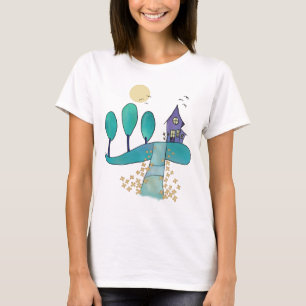 T-shirt lilas maison