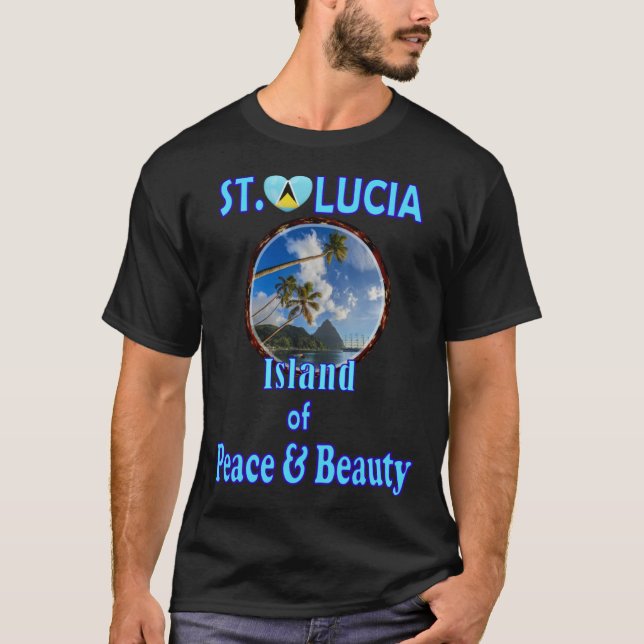 T-shirt L'île de Sainte-Lucie (Devant)