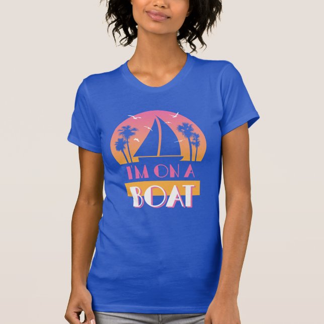 T-shirt L'île isolée - je suis sur un bateau (Devant)