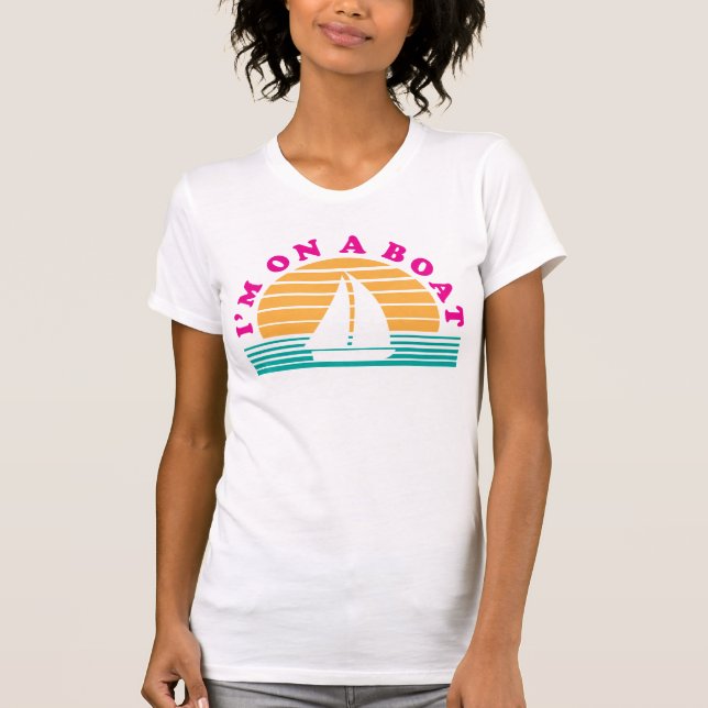 T-shirt L'île isolée sur un bateau (Devant)
