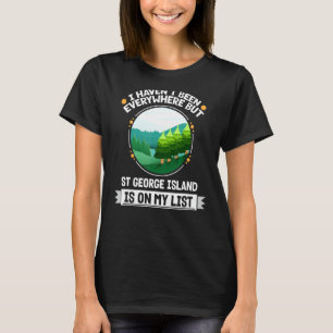 T-shirt L'Île St George Est Sur Ma Liste Nature Arbre De P
