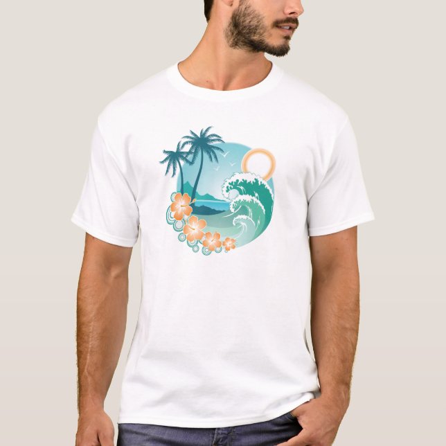 T-shirt L'île tropicale (Devant)