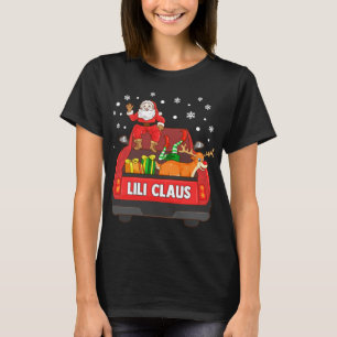 T-shirt Lili Claus Camion Rouge Père Noël Reindeer Elf Noë