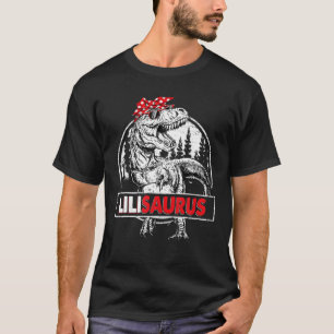 T-shirt Lilisaurus T Rex Dinosaur Lili Saurus Fête des m