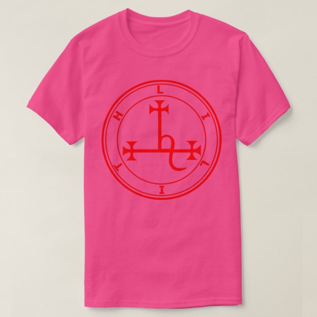 T-shirt Lilith Ars Goetia Sigil Rouge (Design devant)