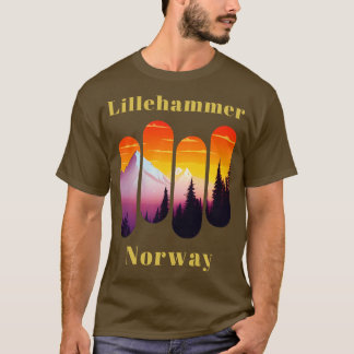T-shirt Lillehammer ski Norvège