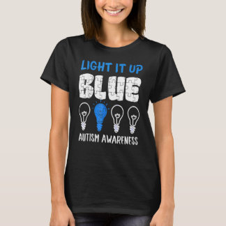 T-shirt L'illumine en bleu Casse-tête Battement de cœur Se