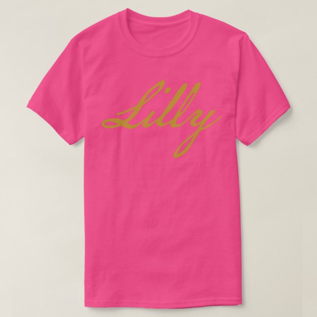 T-shirt Lilly Typographie Gold Script (Design devant)