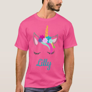 T-shirt Lilly Unicorn Nom Pour Lilly
