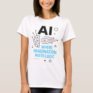 T-shirt L'imagination de l'IA répond à la logique Tee   Te