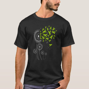 T-shirt Lime Green Ribbon Dandelion Lymphoma Awareness Mon