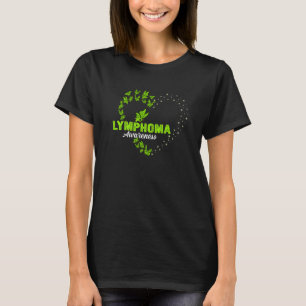 T-shirt Lime Green Ribon Butterfly Heart Leukemia Lauréats