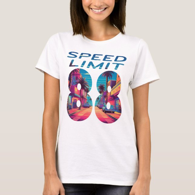 T-shirt Limite de vitesse 88 femmes (Devant)