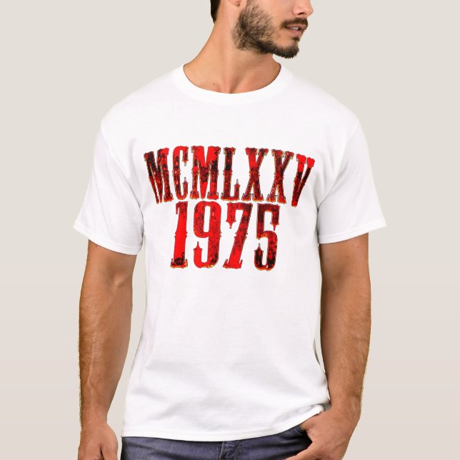 T-shirt Limited Edition 1975 Birthday 50 year (Devant)
