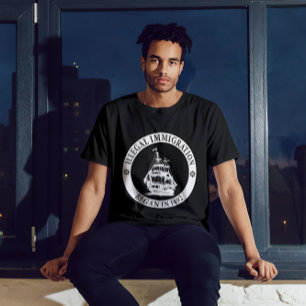 T-shirt L'Immigration Illégale Commence En 1492, Jour Colu