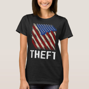 T-shirt L'impôt est le vol américain drapeau américain Lib