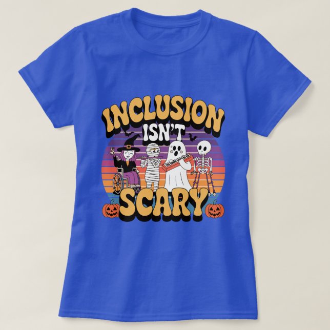 T-shirt "L'inclusion n'est pas effrayant - Adopter la dive (Design devant)