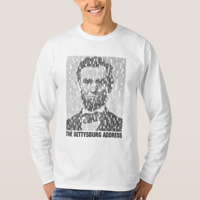 T-shirt Lincoln/chemise de douille de mosaïque textes de (Devant)