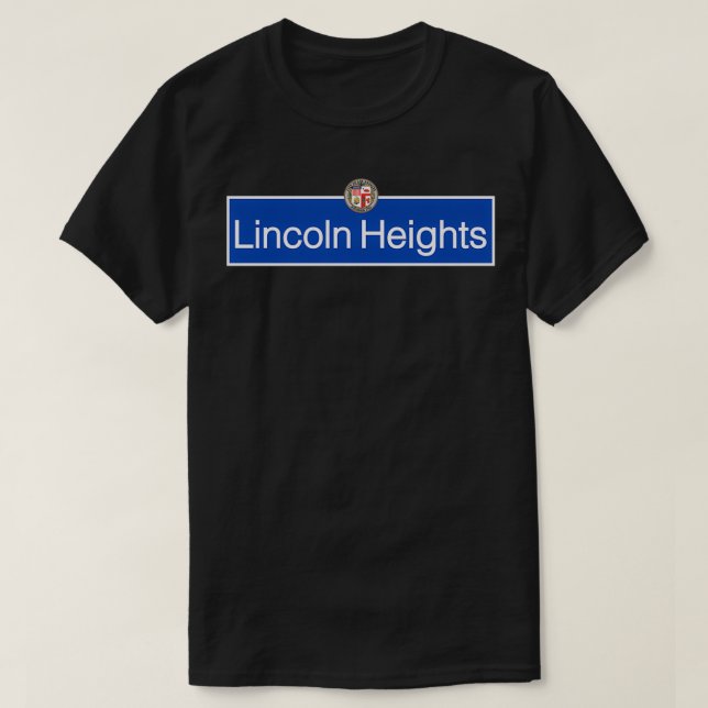 T-shirt Lincoln Heights Los Angeles Street Sign Men Latina (Design devant)