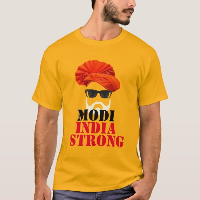 T-shirt l'Inde est fière de son Premier Ministre Narendra  (Devant)