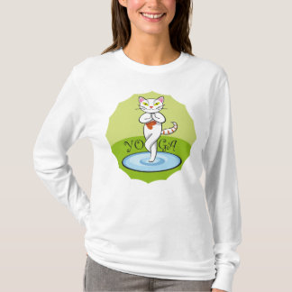 T-shirt Lindo gato yoga