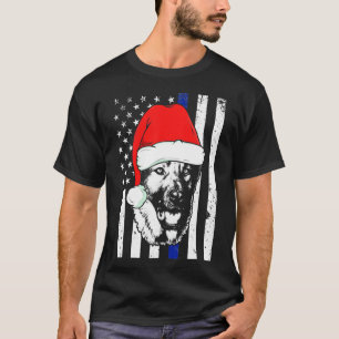 T-shirt Line Christmas German Shepherd 241