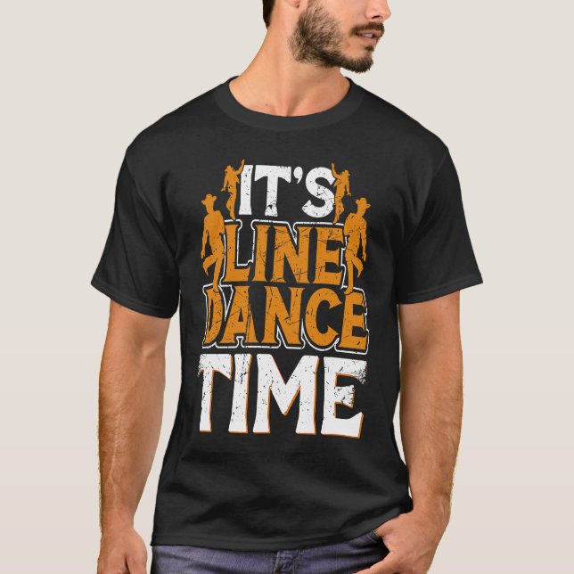 T-shirt Line Dance Time Line Dance Line Dancing Western Da (Devant)