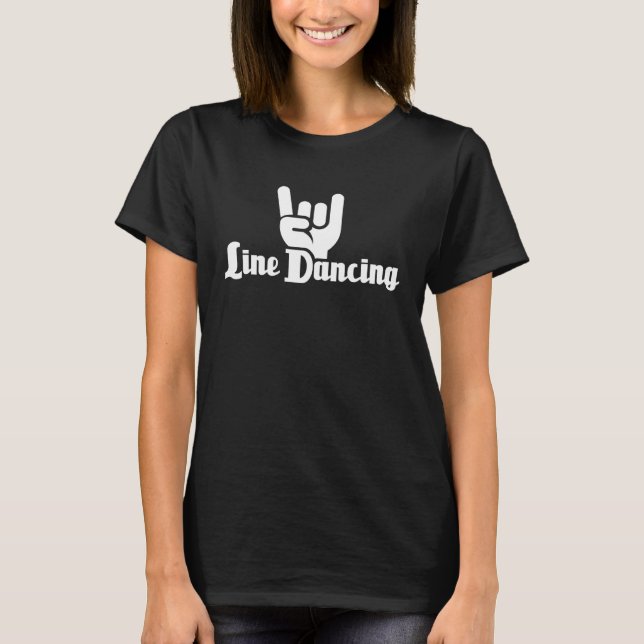 T-shirt Line Dancer Western Country Line Dance (Devant)