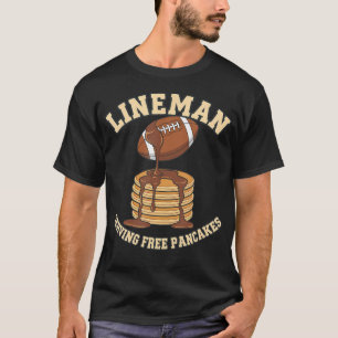 T-shirt Lineman drôle servant des crêpes quotidiennement M