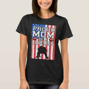 T-shirt Lineman Maman Linemom Football Américain Lineman P
