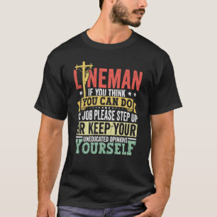 T-shirt Lineman Vêtements Électricien Poteau Électrique Li