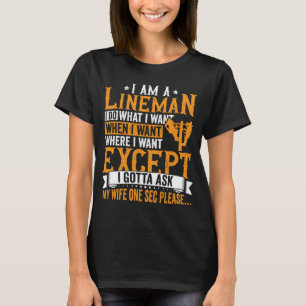 T-shirt Lineman Vêtements Électricien Poteau Électrique Li
