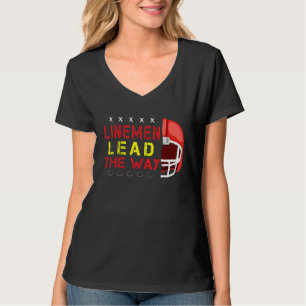 T-shirt Linemen Diriger La Façon Dont Joueur De Football M