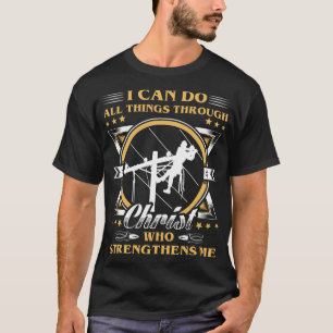 T-SHIRT LINEMEN PEUT FAIRE TOUTES LES CHOSES, LE CADEAU LI