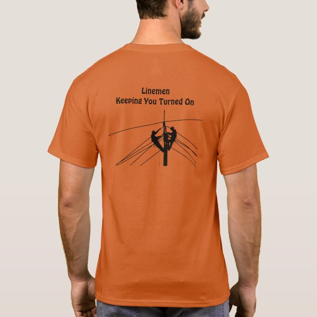 T-shirt Linemen Turned On  (Dos)