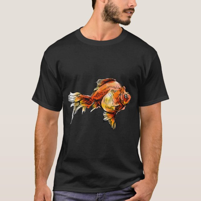 T-shirt Linework Poisson rouge (Devant)