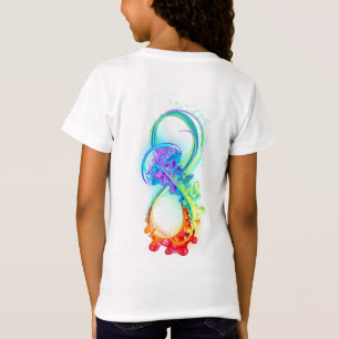 T-Shirt L'infini avec la méduse arc-en-ciel
