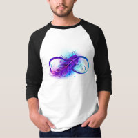 L'infini avec plume violette